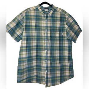 Columbia Lightweight Men’s button down collared plaid shirt - XL
